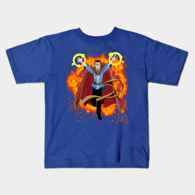 Dr Strange Magic Circle Kids T-Shirt by Sonic408